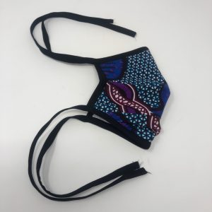 Tie Back Mask - Jigsaw (purple/blue)