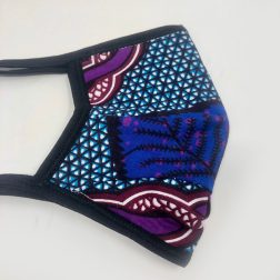 Tie Back Mask - Jigsaw (purple/blue)