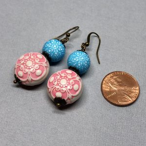 Scrollwork (Pink, Teal)