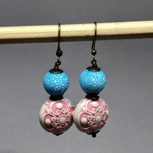 Scrollwork (Pink, Teal)