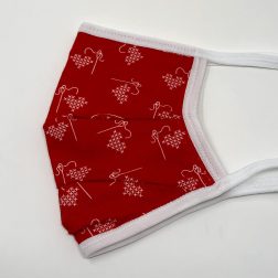 Tie Back Mask - Heart Cross Stitch
