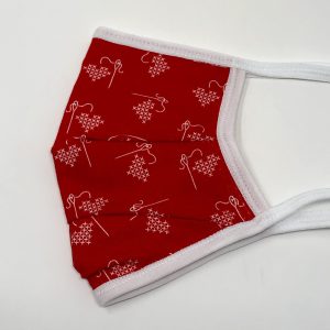 Tie Back Mask - Heart Cross Stitch