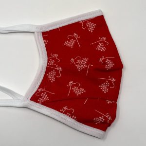 Tie Back Mask - Heart Cross Stitch