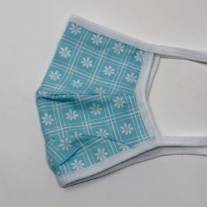 Tie Back Mask - Floral Grid