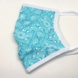 Tie Back Mask - Bandana (blue)