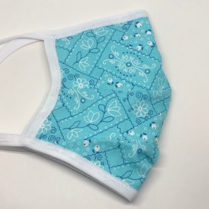 Tie Back Mask - Bandana (blue)