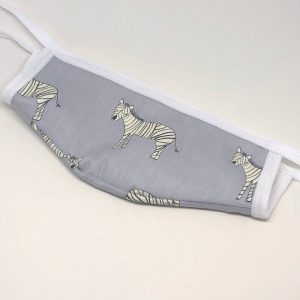 Tie Back Mask - Zebra
