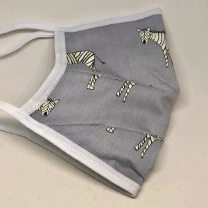 Tie Back Mask - Zebra