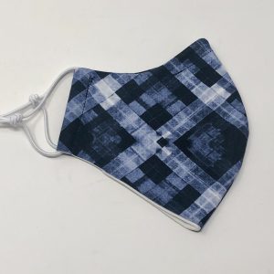 Ear Loop Mask - Indigo Cubist