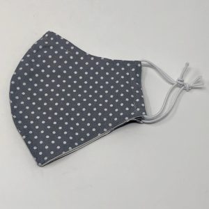 Ear Loop Mask - Polka Dots (grey)