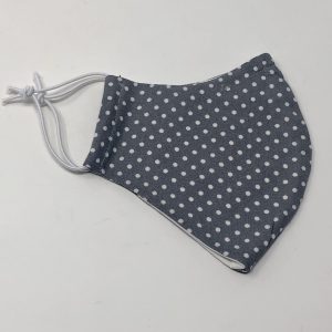 Ear Loop Mask - Polka Dots (grey)