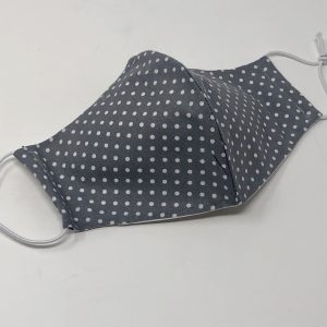 Ear Loop Mask - Polka Dots (grey)