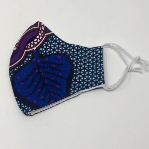 Ear Loop Mask - Jigsaw (purple, blue)