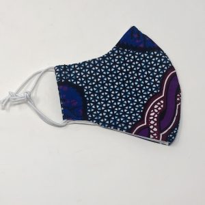Ear Loop Mask - Jigsaw (purple, blue)