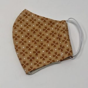 Ear Loop Mask - Brown Floral