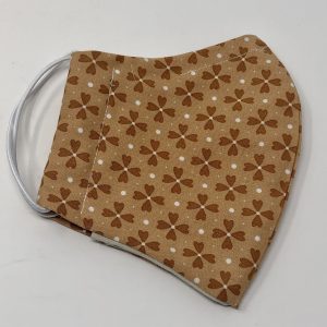 Ear Loop Mask - Brown Floral