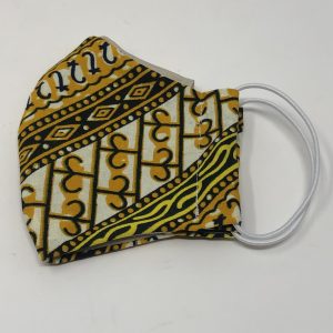 Medium Child Ear Loop Mask - graphic lines