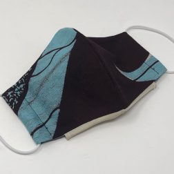 Medium Child Ear Loop Mask - blue curl