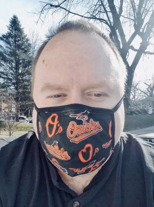 Tie Back Mask - Baltimore Orioles (cartoon)
