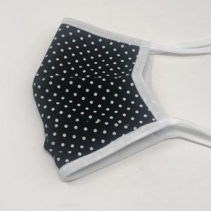 Tie Back Mask - Polka Dots (black)