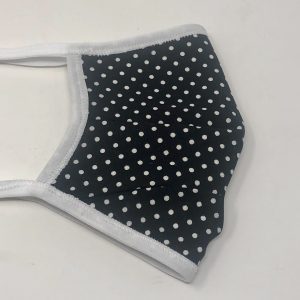 Tie Back Mask - Polka Dots (black)