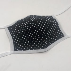 Tie Back Mask - Polka Dots (black)