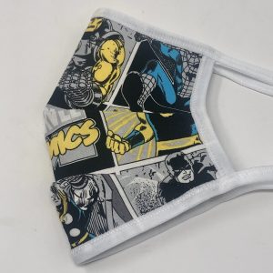 Tie Back Mask - Marvel Comics (blue & yellow)