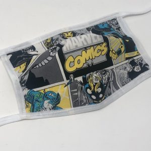 Tie Back Mask - Marvel Comics (blue & yellow)