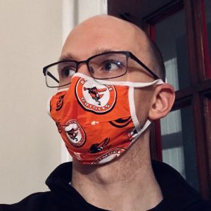 Tie Back Mask - Baltimore Orioles (cartoon)
