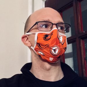 Tie Back Mask - Baltimore Orioles (cartoon)