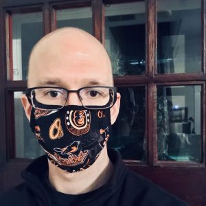 Tie Back Mask - Baltimore Orioles (cartoon)