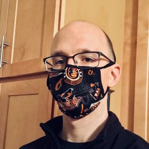 Tie Back Mask - Baltimore Orioles (cartoon)