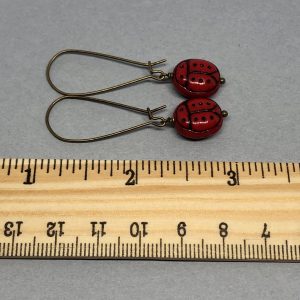Vintage Glass Ladybird Earrings