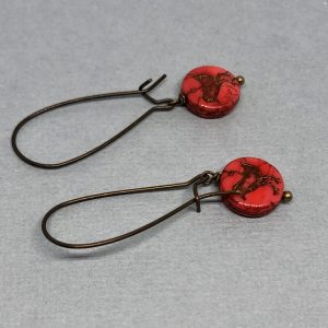 Bird Coin Earrings