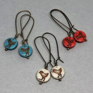 Bird Coin Earrings