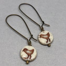 Bird Coin Earrings