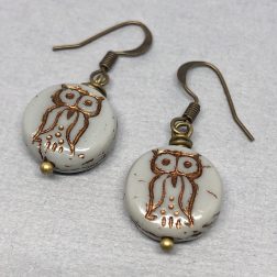 Vintage Coin Owl Earrings