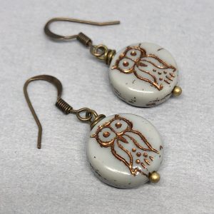 Vintage Coin Owl Earrings