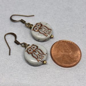 Vintage Coin Owl Earrings