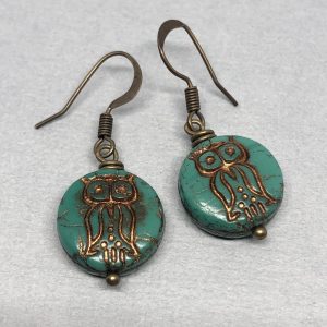 Vintage Coin Owl Earrings