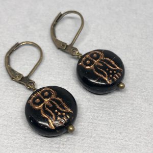 Vintage Coin Owl Earrings