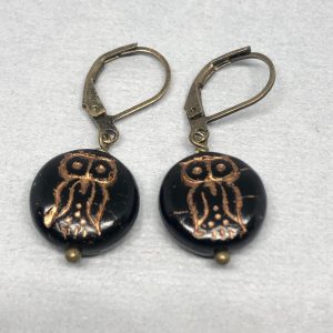 Vintage Coin Owl Earrings