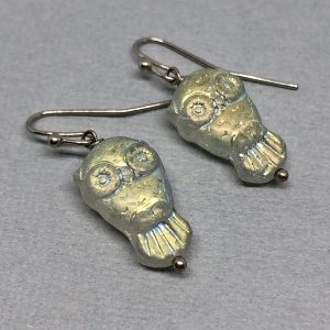 Vintage Glass Owl Earrings