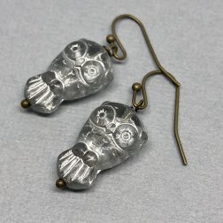 Vintage Glass Owl Earrings