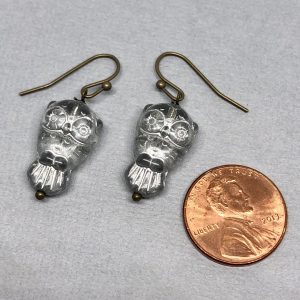 Vintage Glass Owl Earrings